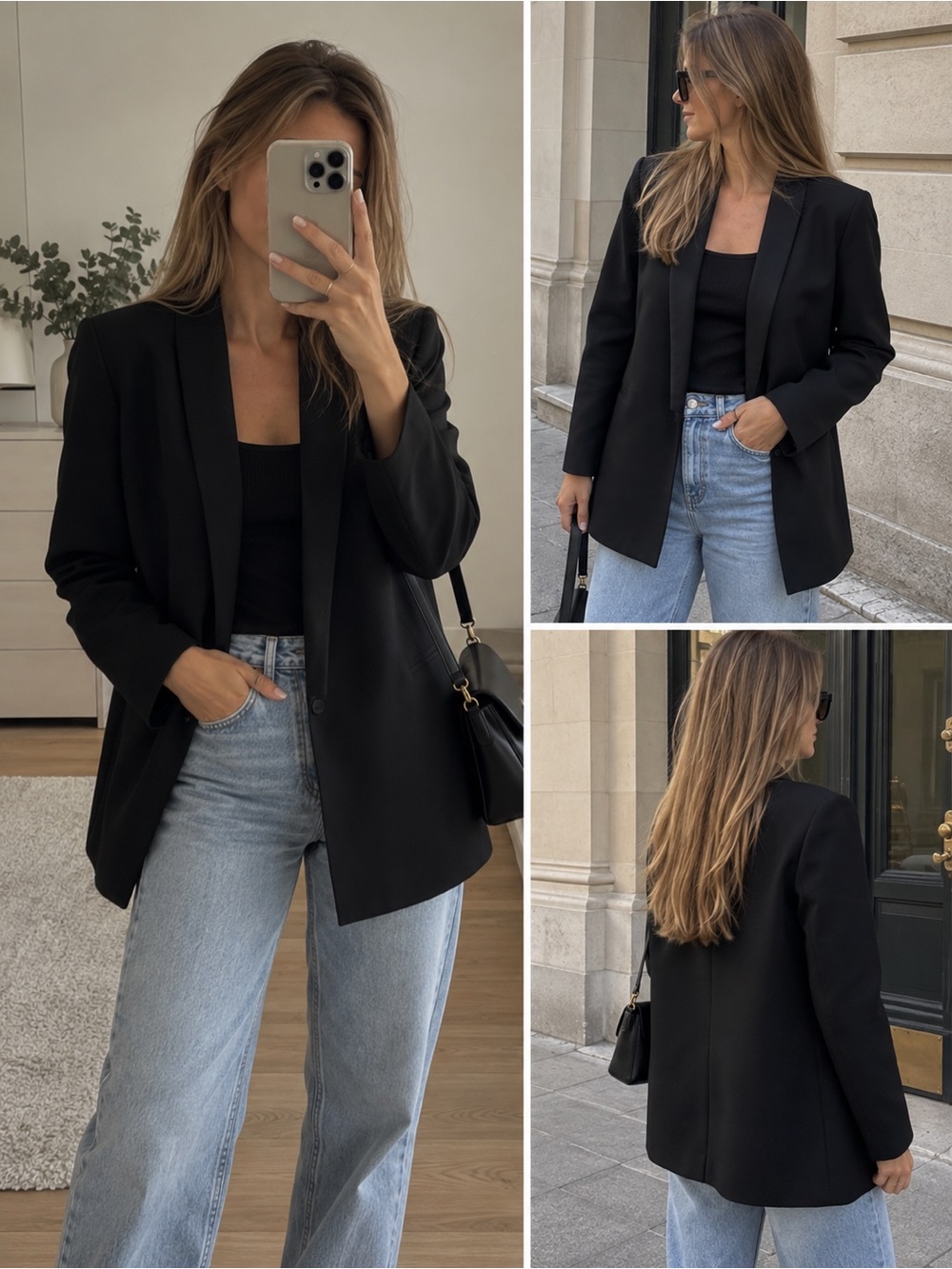 COS Longline Black Wool Blazer